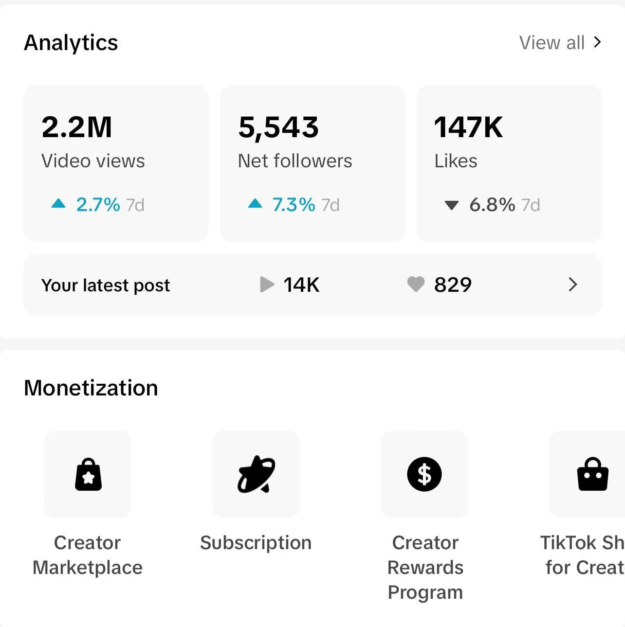 U.S. Tiktok Account